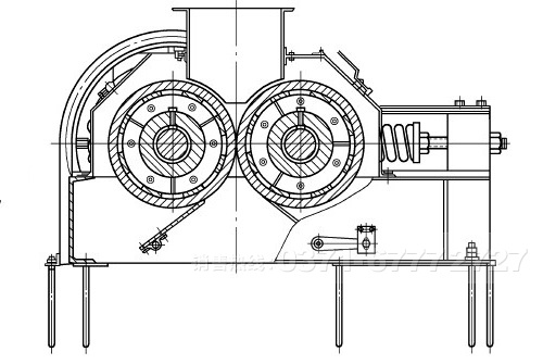对辊式破碎机原理图